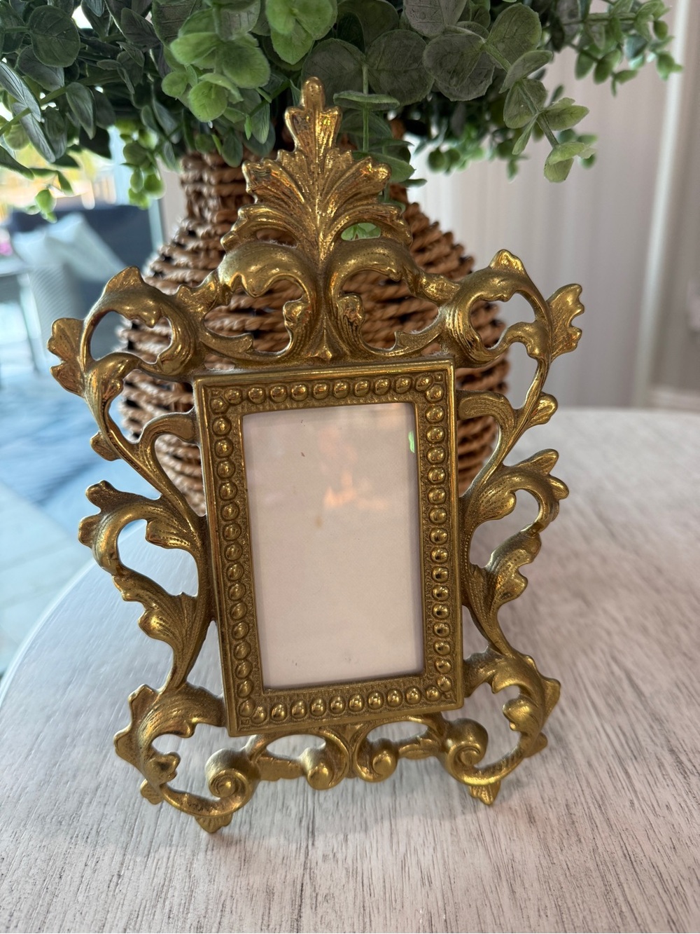 Vintage Brass Virginia Metalcrafters 12-8 Ornate Brass mid century modern